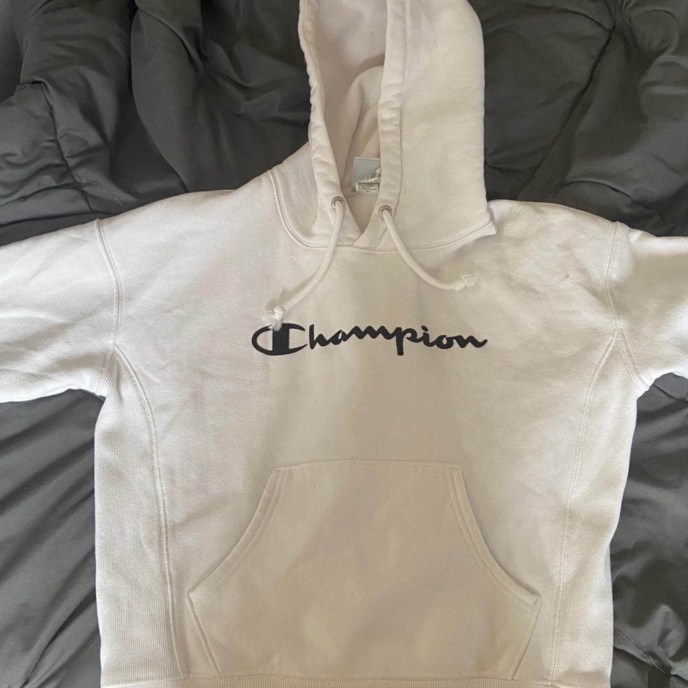 Champions white logo hoodie